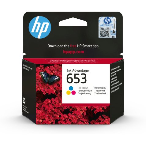 HP Cartouche d’encre Ink Advantage trois couleurs 653 authentique