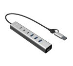 i-tec USB-C/USB-A Metal HUB 6 port (3x USB-C, 3x USB-A), LAN, Power Delivery 85W