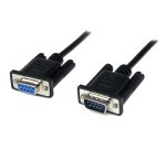 StarTech.com 1 m zwarte DB9 RS232 seriële nullmodemkabel F/M