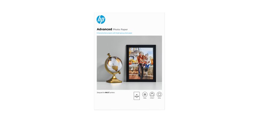 HP Advanced Photo Paper, Glossy, 250 g/m2, A4 (210 x 297 mm), 25 sheets