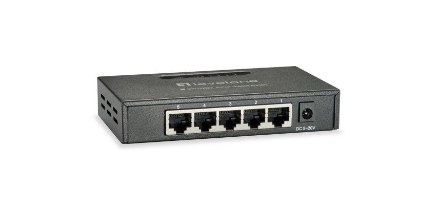 LevelOne GEU-0523 switch di rete Non gestito Gigabit Ethernet (10/100/1000) Nero