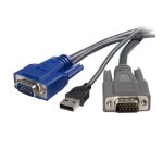 StarTech.com Câble KVM USB VGA slim 2 en 1 de 1,8 m