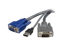 StarTech.com Câble KVM USB VGA slim 2 en 1 de 1,8 m