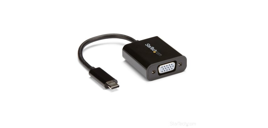 StarTech.com Adaptateur USB-C vers VGA - Noir - 1080p - Convertisseur Vidéo pour votre MacBook Pro - Dongle USB C vers Écran VGA - La Version Améliorée est CDP2VGAEC