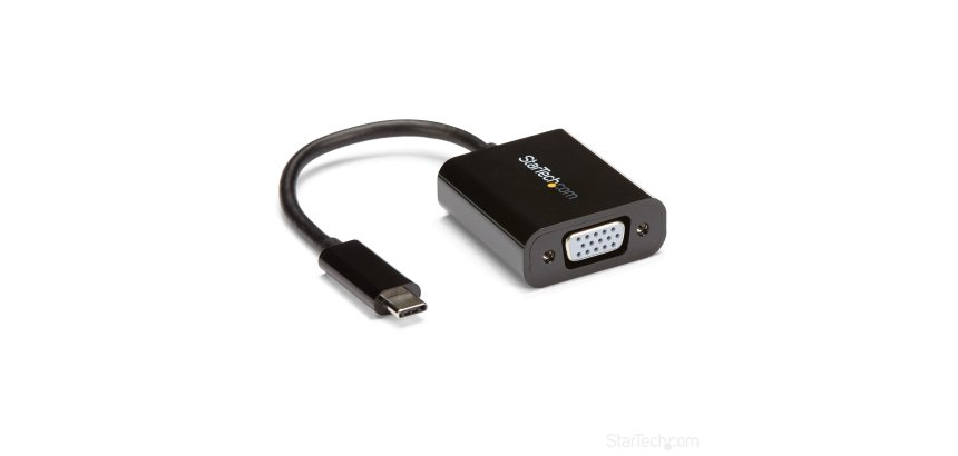StarTech.com Adaptateur USB-C vers VGA - Noir - 1080p - Convertisseur Vidéo pour votre MacBook Pro - Dongle USB C vers Écran VGA - La Version Améliorée est CDP2VGAEC