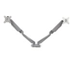 StarTech.com Bras de Bureau à Double Écrans avec USB et Audio, Support de Bureau VESA pour Écrans jusqu'à 32" (8kg), Bras Ergonomique pour Double Écrans à Mouvement Complet - Argent