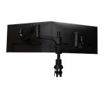 R-Go Tools Bras d'écran R-Go Caparo, pour deux écrans, réglable par vérin à gaz, capacité de charge 3-9 kg, 100% circulaire, noir