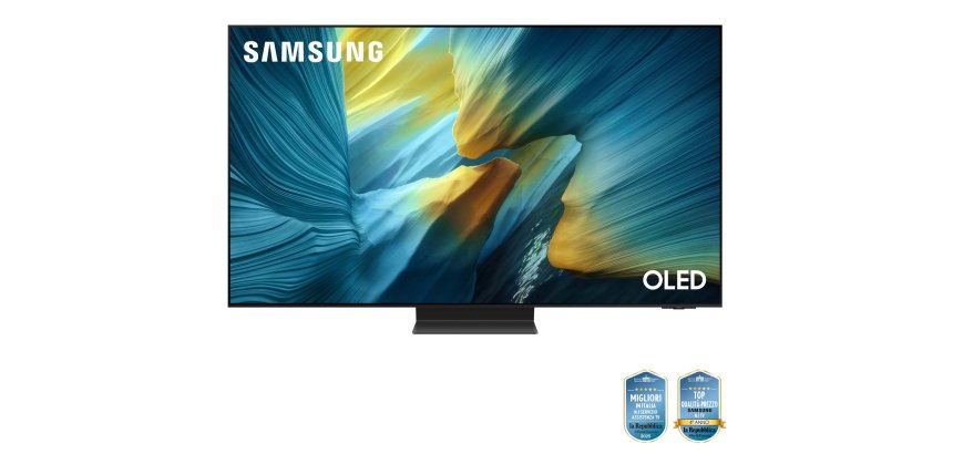 Samsung OLED AI TV 55" QE55S95FATXZT 4K, Processore NQ4 AI Gen3, 4K AI Upscaling Pro, Glare Free, OLED HDR Pro, Dolby Atmos & OTS+, Infinity One Design, Vision AI Smart TV, 2025