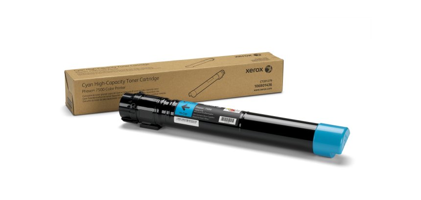 Xerox Genuine Phaser® 7500 Cyan High capacity Toner Cartridge (17800 Pages) - 106R01436