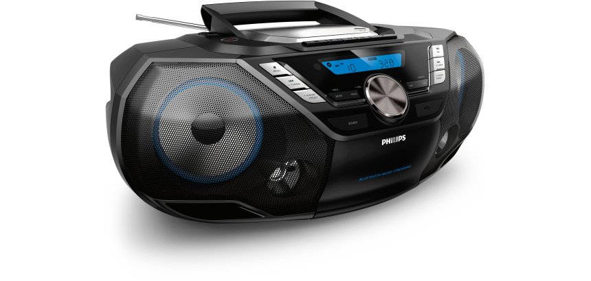 Philips CD Soundmachine AZB798T - Ghettoblaster - CD, USB-Host, Cassette