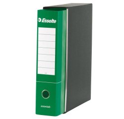 Registratore Essentials G75 - dorso 8 cm - protocollo 23 x 33 cm - verde - Esselte