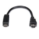 StarTech.com 15 cm Micro USB-auf-Mini USB-Adapterkabel – Stecker/Buchse
