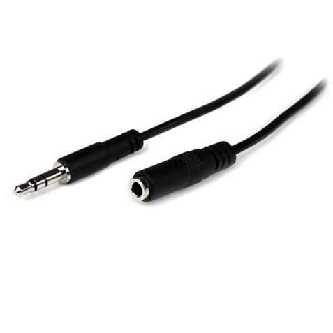 Cable de 1m de Extensión Alargador de Auriculares Mini-Jack 3,5mm 3 pines Macho a Hembra