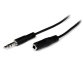 StarTech.com Cable de 2m de Extensión Alargador de Auriculares Mini-Jack 3,5mm Estéreo Macho a Hembra - Delgado