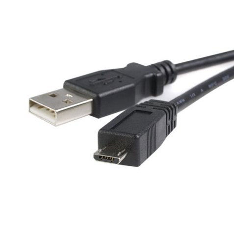 Cable 3m Micro USB B a USB A Cargador para Teléfono Móvil Datos USB 2.0 - Macho a Macho - Negro