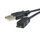 Cable 3m Micro USB B a USB A Cargador para Teléfono Móvil Datos USB 2.0 - Macho a Macho - Negro