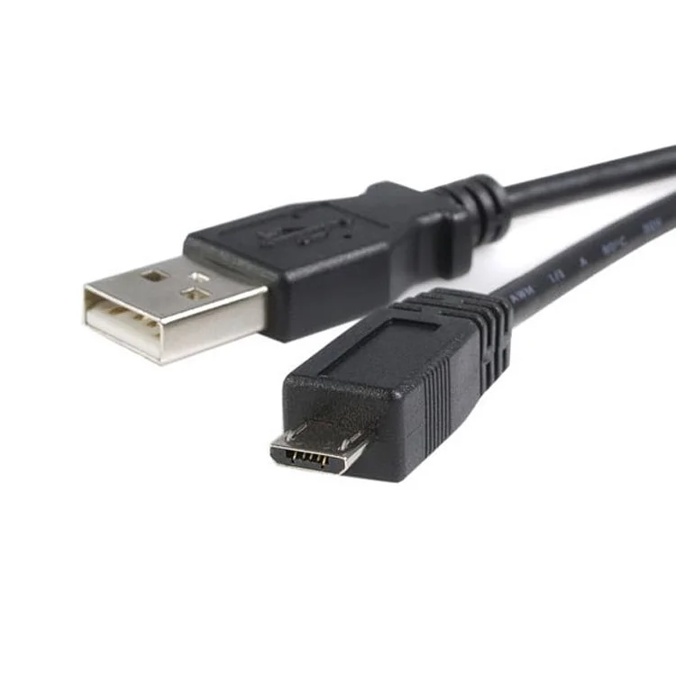 Cable 3m Micro USB B a USB A Cargador para Teléfono Móvil Datos USB 2.0 -  Macho a Macho - Negro en