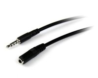 Cable de 1m de Extensión Alargador de Auriculares Headset Mini-Jack 3,5mm 4 pines Macho a Hembra