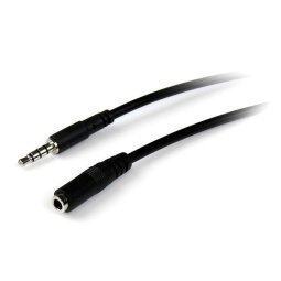 Cable de 1m de Extensión Alargador de Auriculares Headset Mini-Jack 3,5mm 4 pines Macho a Hembra