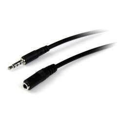 Cable de 1m de Extensión Alargador de Auriculares Headset Mini-Jack 3,5mm 4 pines Macho a Hembra