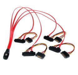 StarTech.com Câble Mini SAS Serial Attached SCSI interne 50 cm - SFF-8087 vers 4 SFF-8482