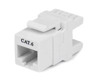 StarTech.com Jack Conector de Pared Módulo Keystone RJ45 Hembra Cat6 de Red 180º - Blanco - Tipo 110