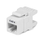 StarTech.com Jack Conector de Pared Módulo Keystone RJ45 Hembra Cat6 de Red 180º - Blanco - Tipo 110