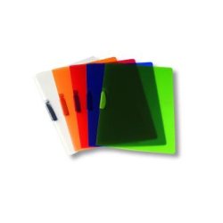 Fellowes Clipper Assort cartellina con fermafoglio Polipropilene (PP) Arancione, Trasparente