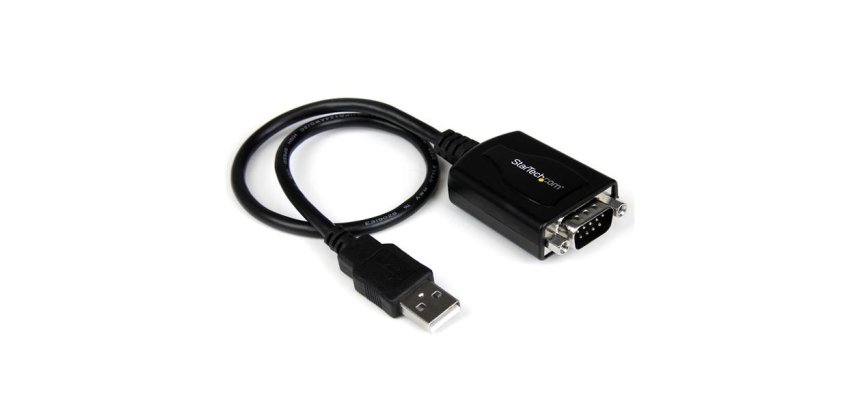 StarTech.com Cable Profesional de 0,3m USB a Puerto Serie Serial RS232 DB9 con Retención del Puerto COM