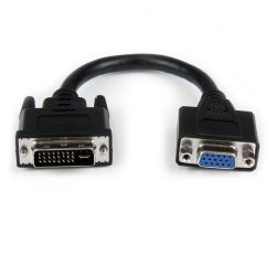 StarTech.com Adattatore cavo DVI a VGA da 20 cm - DVI-I maschio a VGA femmina