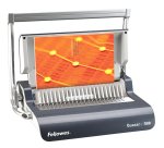 Perforelieuse fellowes quasar+500 manuelle 500f perforation 25f anneaux plastique usage intensif bac a4 130x450x400mm