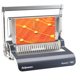 Perforelieuse fellowes quasar+500 manuelle 500f perforation 25f anneaux plastique usage intensif bac a4 130x450x400mm
