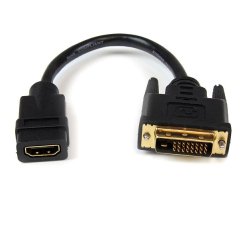 StarTech.com 8in HDMI to DVI-D Video Cable Adapter - HDMI Female to DVI Male