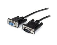 StarTech.com Zwarte straight-through DB9 RS232 seriële kabel M/F 1 m