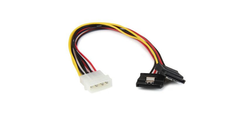 StarTech.com Câble adaptateur d'alimentation interne LP4 (4 broches) - Mâle vers 2x SATA femelle - 30 cm