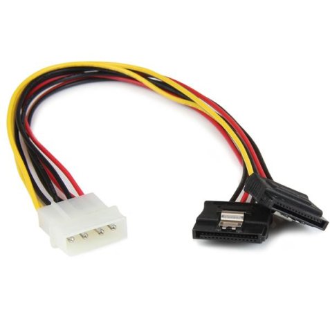 StarTech.com Adaptador Cable 30cm Divisor de 4 Pines LP4 a Doble SATA Cierre Seguridad Pestillo Latches