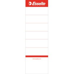 Sachet de 10 étiquettes adhésives pour classeur à levier à dos large coloris Blanc