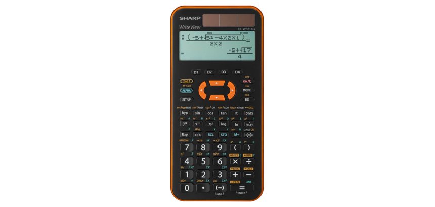 Sharp - Calcolatrice Scientifica EL-W531XG - Arancione - ELW531XGYR