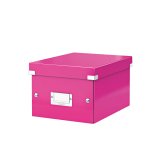 Boîte CLICK&STORE S-Box. Format A5 - Dimensions : L216xH160xP282mm. Coloris Rose Wow.