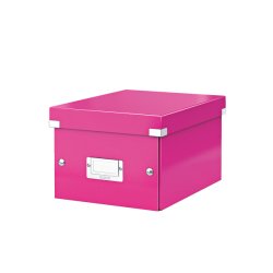 Boîte CLICK&STORE S-Box. Format A5 - Dimensions : L216xH160xP282mm. Coloris Rose Wow.
