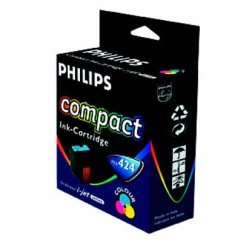 Cartouche philips jet d'encre pfa434 3 couleurs cyan magenta jaune 150p