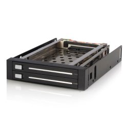 StarTech.com Rack Móvil Backplane de 2 Discos Duros HDD SATA 2,5" Pulgadas sin Bandeja Bahía 3,5"