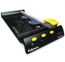 Rogneuse fellowes neutron a4 capacité 10f safecut cartridge lames interchangeables 3 rangements longueur coupe 320mm