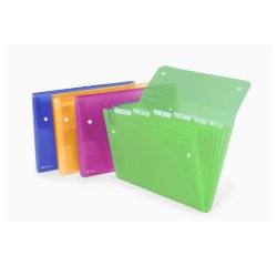 Cartella a soffietto Ice - 6 tasche - 22x30 cm - colori assortiti - Rexel