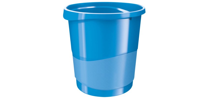 Corbeille papier esselte europost vivida polypropylène poignées intégrées capacité 14l 258x322x285mm coloris bleu