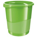Corbeille papier esselte europost vivida polypropylène poignées intégrées capacité 14l 258x322x285mm coloris vert