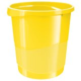 Corbeille papier esselte europost vivida polypropylène poignées intégrées capacité 14l 258x322x285mm coloris jaune