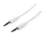 StarTech.com Câble Audio Stéréo Mini-Jack 3.5mm Slim de 3 m - Mâle/Mâle - Blanc
