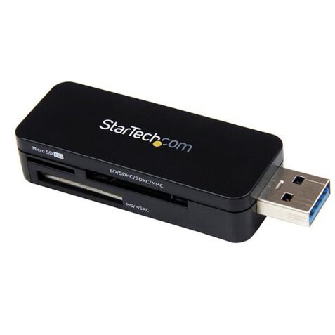 StarTech.com Lector USB 3.0 Super Speed Compacto de Tarjetas de Memoria Flash SD MicroSD MS para PC Mac