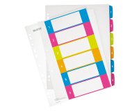 Intercalaires A4+ polypropylène Esselte WOW 6 onglets multicolores - 1 jeu